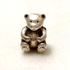 Pandora Teddy Bear Charm / Sterling Silver